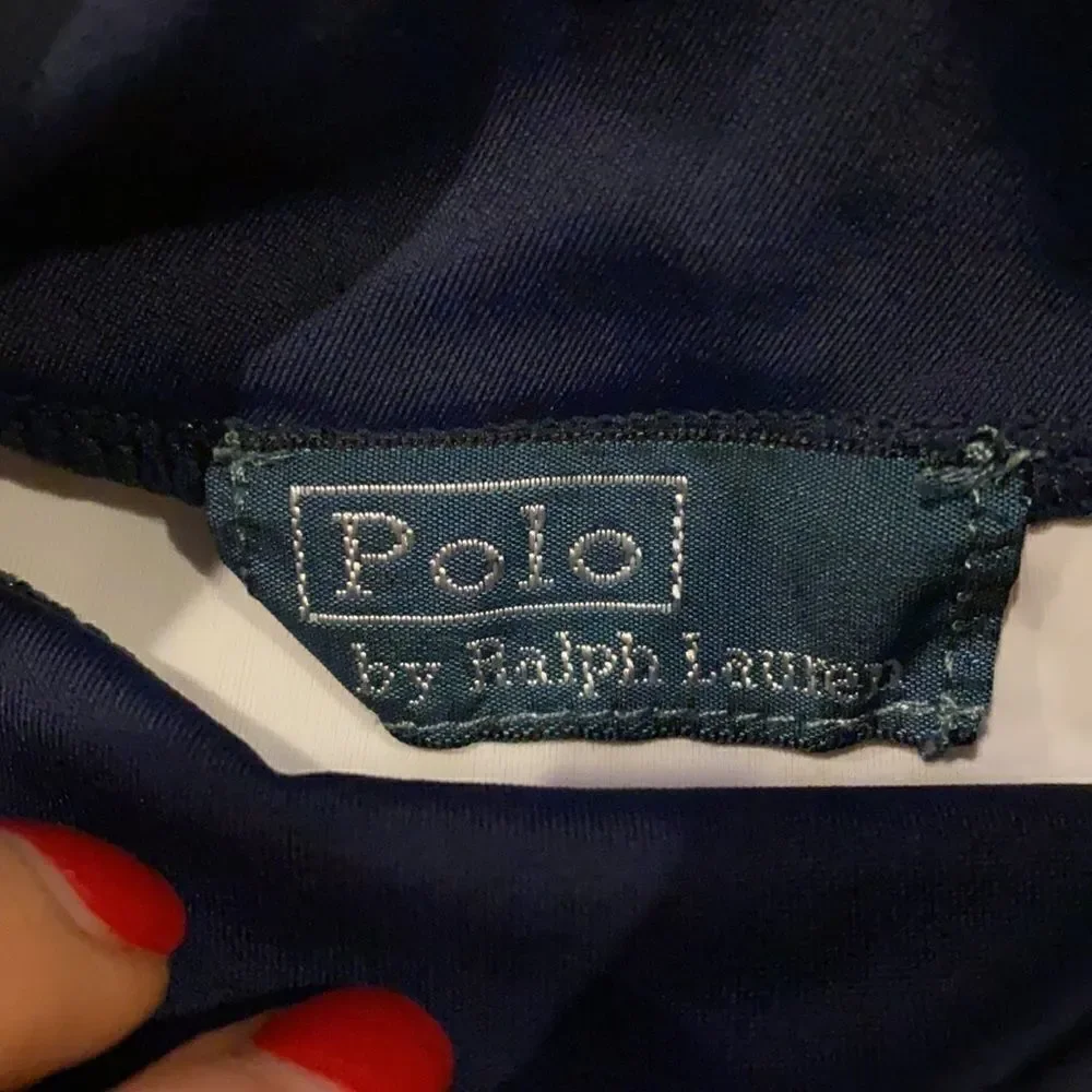 POLO by Ralph Lauren Boys Blue & White Swim Rash-guard Size 4/4T